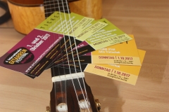 Gitarre und Konzerttickets